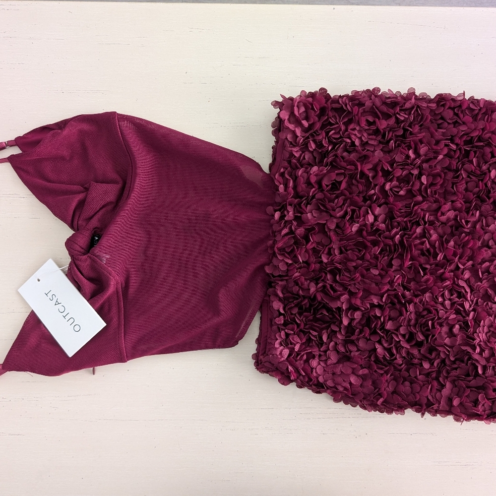 Outcast Burgundy Mini Dress